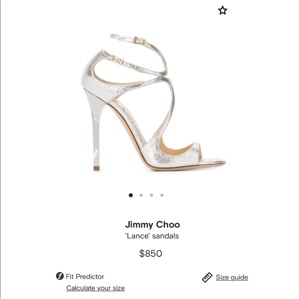 SOLD!!! Jimmy Choo Lance Silver Sandals